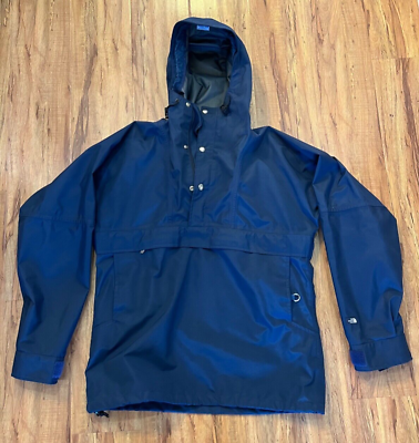 #ad Vintage THE NORTH FACE GORE TEX USA Blue Parka Anorak Jacket Men#x27;s Size L Hooded $127.49