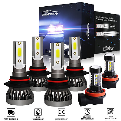 #ad For Toyota Corolla 2009 2010 2011 2012 2013 6x LED Headlight Hi LoFog Light Kit $35.99