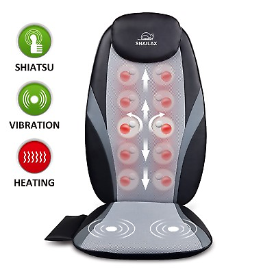 #ad 【Snailax Shop】Shiatsu Back Massager with Heat Massage Chair Pad Massage Cushion $97.49