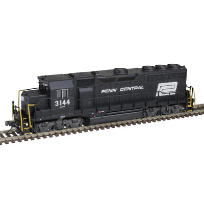 #ad Atlas Model Railroad 40005288 N Scale Penn Central GP 40 Gold Locomotive #3144 $192.95