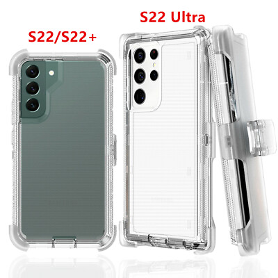 #ad Lot For Samsung Galaxy S22 S22 Ultra Clear Shockproof Case Cover with Belt Clip $35.99