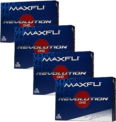 #ad Maxfli Revolution One Golf Balls 4 Dozen 48 ball pack Gloss White $64.95