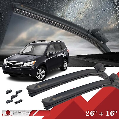 #ad 26quot; amp; 16quot; Frameless Windshield Wiper Blades Set For Subaru Forester 2014 2018 $28.17