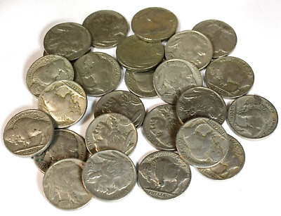 #ad Collection of 25 Full Date Indian Head Buffalo Nickels $26.31