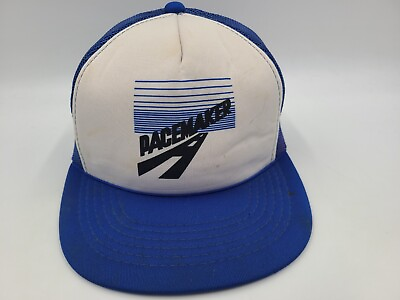 #ad Vintage Pacemaker Driver Service YoungAn Mesh Trucker Hat Cap 80s Men White Blue $14.99