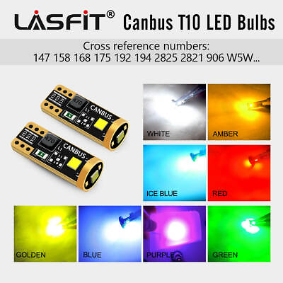 #ad LASFIT Multi Color T10 W5W 194 2825 LED Door Courtesy Dome Map Trunk License Kit $10.99