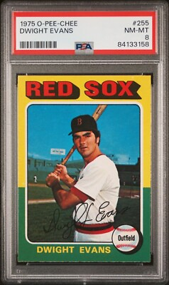#ad 1975 TOPPS OPC O Pee Chee Dwight Evans PSA 8 NM MINT Boston Red Sox Low Pop $99.99