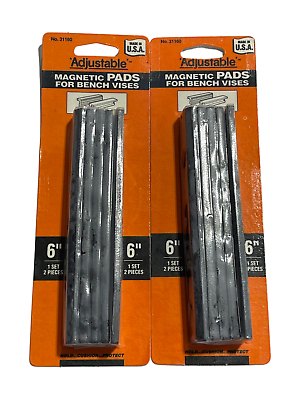 #ad Pony 6quot; Adjustable Magnetic Pads for Bench Vises 2 Pack USA Made 31160 $10.99