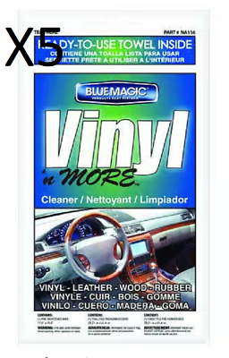#ad X5 Blue Magic Vinyl Plus n More Cleaner vinyl leather wood and rubber Single $9.99