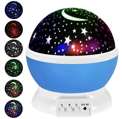 #ad LED USB Star Light Sleep Romantic Starry Night Sky Projector Cosmos Lamp 360° $8.97