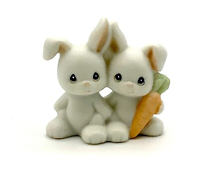 #ad Precious Moments Two By Two Bunnies Figurine 530123 w Original Box 1992 $8.99
