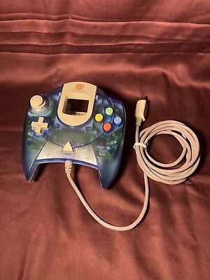 #ad Sega Dreamcast Translucent Blue Controller OEM HKT 7700 Tested Working $49.99