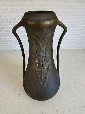 #ad EARLY Meiji Era 1860#x27;s Rare Antique Japanese Patinated Bronze Vase $3800.00