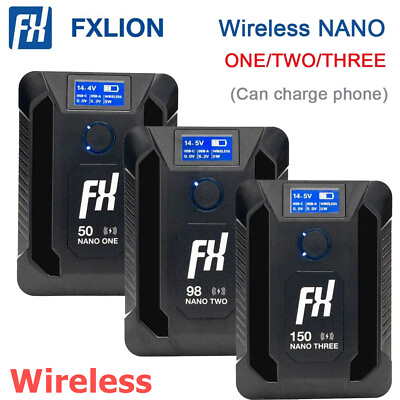 #ad FXlion Wireless Nano One Two Three V Mount Battery 50 98 150Wh for DSLR Cameras $149.00