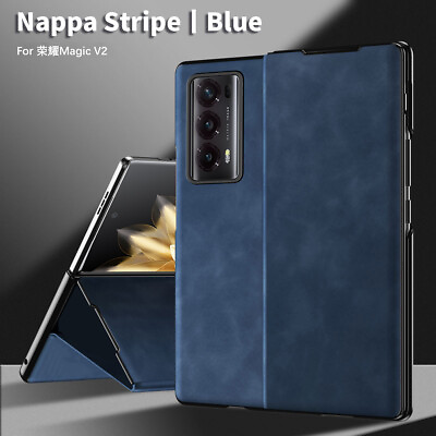 #ad For Honor Magic V2 Luxury Magnetic Flip Nappa Leather Wallet Slim Case Cover $19.99