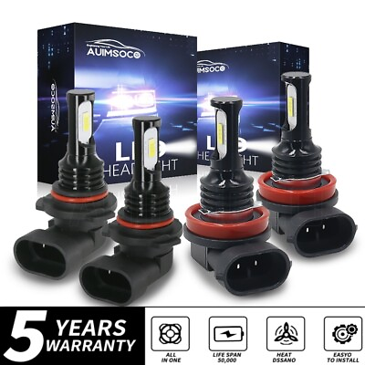#ad 6000K LED Headlights Lights Bulbs for Chevy Silverado 1500 2500HD 3500 2007 2015 $24.99