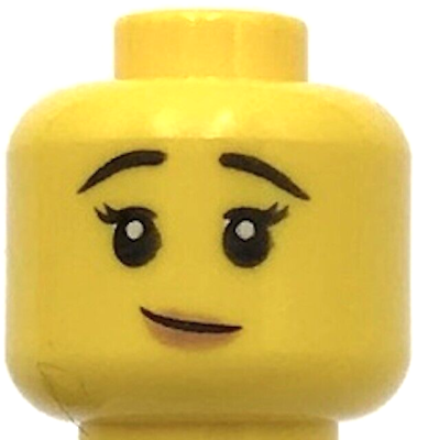 #ad Lego New Female Minifigure Head Smile Concerned Look $1.99