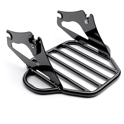 #ad Detachable 2 up Luggage Rack For Harley Touring Road King Street Glide 2009 up $81.99