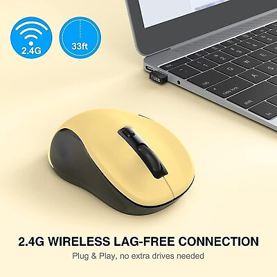 #ad Wireless 2.4GHz Optical Mouse Mice USB Receiver For PC Laptop Computer DPI USA $4.79