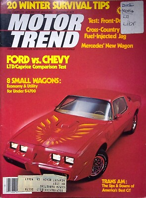 #ad FORD VS. CHEVY MOTOR TREND MAGAZINE DECEMBER 1978 $4.87