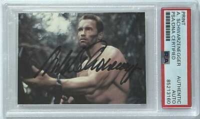 #ad SIGNED Arnold Schwarzenegger Predator Photo Print PSA DNA Certified AUTOGRAPH $299.99