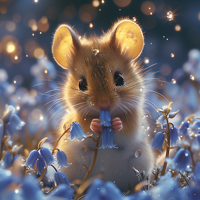 #ad 5D Diamond Painting Blue Bell Mouse Kit $75.99