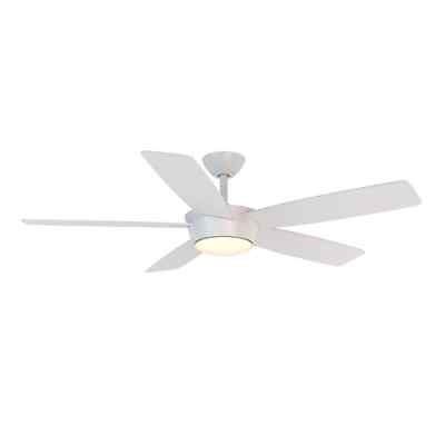 #ad Breezism Eudora 52 in. LED Indoor White Ceiling Fan with Remote 52X2384L MWH $84.95