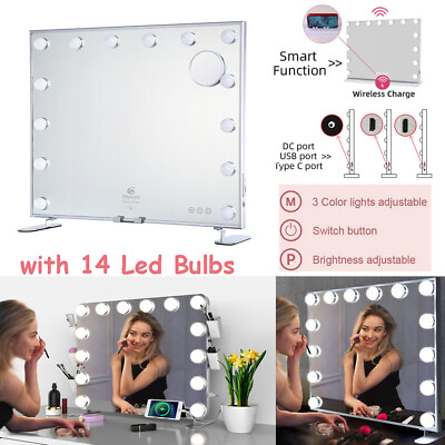 #ad Vanity Mirror with Lights Hollywood Lighted Makeup Mirror with 14 LED $56.69