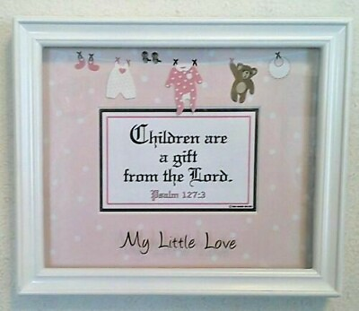 #ad New Bible Verse Plaques Signsquot;CHILDREN ARE A GIFTquot;Baby Girls Christian Gift $60 $49.95