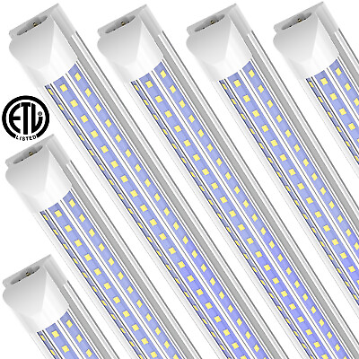 #ad #ad 8 Pack T8 4FT LED Shop Light High Output 60W 6500K Ceiling Tube Light Fixtures $106.66