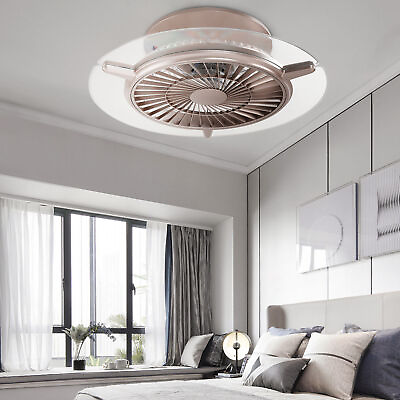 #ad TCFUNDY 22quot; Modern Ceiling Fan Light APPamp;Remote Control Bedroom Ceiling Fan Lamp $79.99
