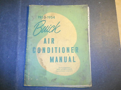 #ad 1953 1954 BUICK AIR CONDITIONER MANUAL SERVICE PRINTED 1953 $29.95