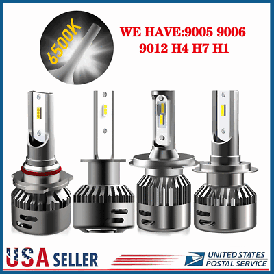#ad AUXITO LED Headlight Bulbs 9005 9006 H1 H7 H11 9012 High Low Beam 20000LM 6500K $19.99