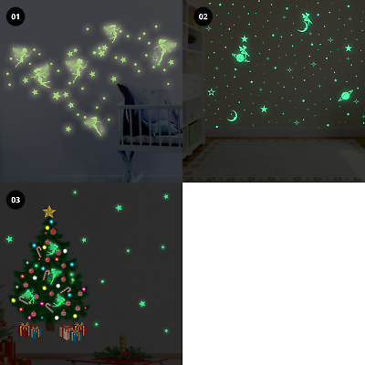 #ad Glow in Dark Fairy Wall Sticker Art Home Decorations Nursery Bedroom Removable $15.95