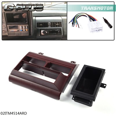 #ad FIT FOR 1988 1994 CHEVY GMC TRUCK RED RADIO DASH POCKET BEZEL KIT MOUNT TRIM $17.19