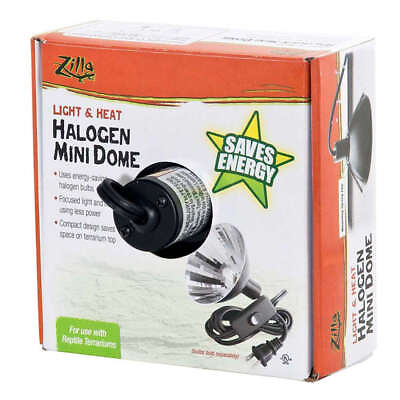 #ad Zilla Black Halogen Mini Dome Terrarium Light amp; Heat Reptile Lamp Fixture NEW $24.89