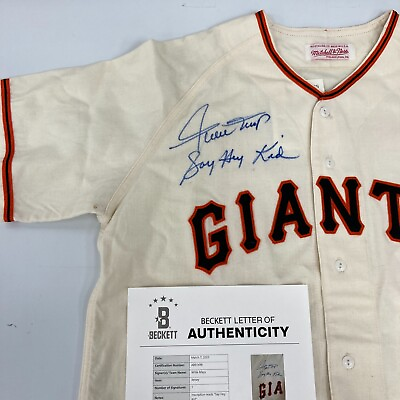 #ad Willie Mays quot;Say Hey Kidquot; Signed Inscribed Authentic 1951 Giants Jersey Beckett $9995.00