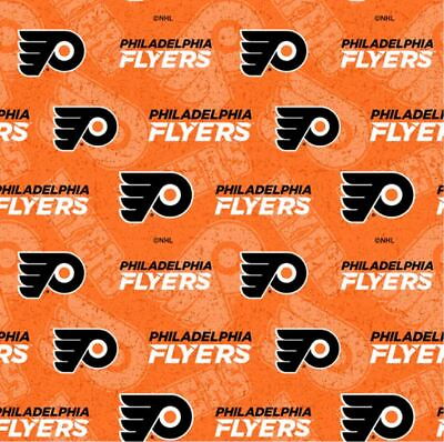 #ad Philadelphia Flyers Cotton Fabric Tone on Tone NHL Cotton Fabric By The Yard $17.99