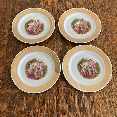 #ad Hamp;C Gold Rimmed Hand Painted Romanesque Heinrich amp; Company Bavarian Art Plates $16.00