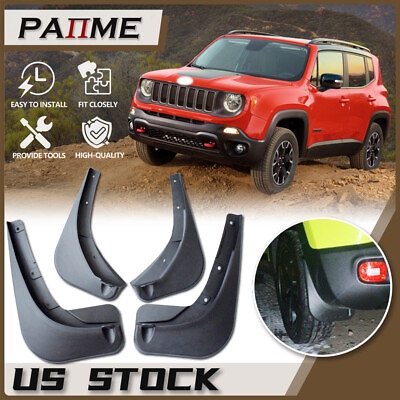 #ad 4 Pcs Mud Flaps For 2016 2022 Jeep Renegade 82214127 82214128 Mud Guards $31.59