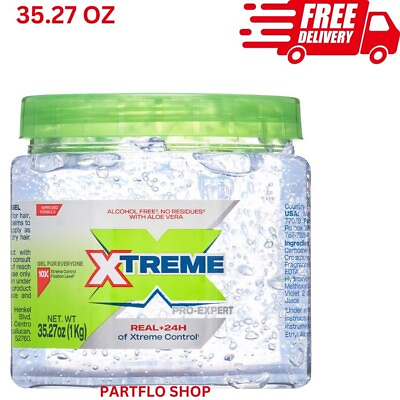 #ad Xtreme Pro Expert Hair Styling Gel Unisex 35.27 oz Jumbo Clear Jar $7.50