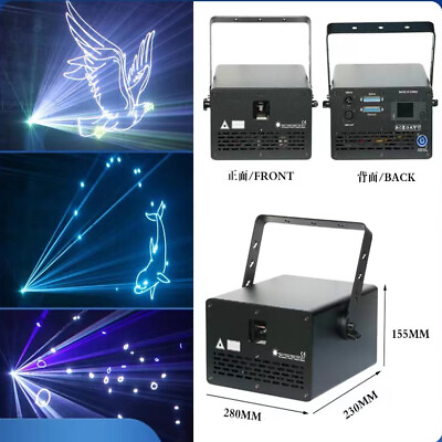 #ad 5W 6W SD Card Animation RGB Projector ILDA DJ Disco Stage Laser Light FOR show $702.05