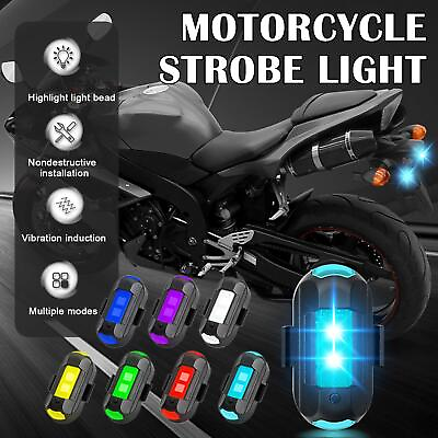 7 Colors Motorcycle LED Strobe Light Bike Drone Aircraft USB Flash Warning Light $2.25