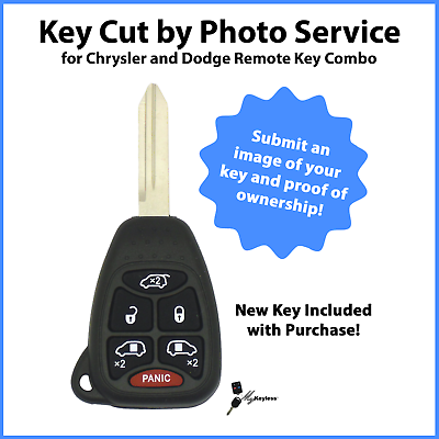 #ad Key Cut by Photo Service for Replacement Chrysler Dodge Car Key Combo M3N5WY72XX $109.95