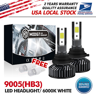 #ad 9005 HB3 LED Headlight Bulbs 120W 20000LM Super Bright White High OR Low Beam $9.98