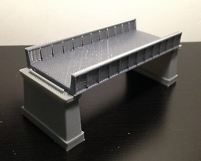 #ad Outland Models Railroad Girder Bridge Grey for Double Track with Piers Z Scale $10.99