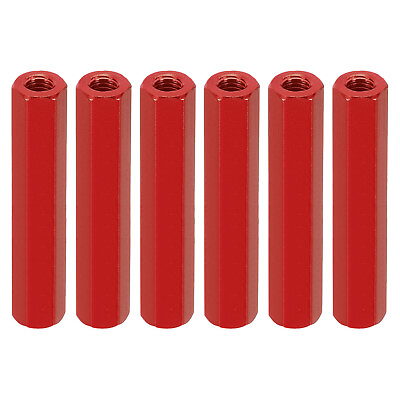 #ad M3 Hex Nuts 6pcs M3 Threaded Spacers Aluminum 30mm L Female Metal Spacers Red AU $20.02