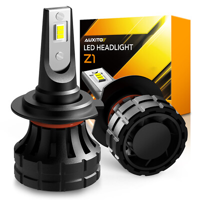 #ad Bright Super LED H7 Headlight Kit High Low Beam HIgh POwer 100W White X2 30000LM $23.59