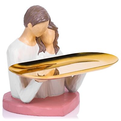 #ad Cozy Couple Key TrayCouple Statue with TrayCouple Figurines Key Bowls for E... $28.04