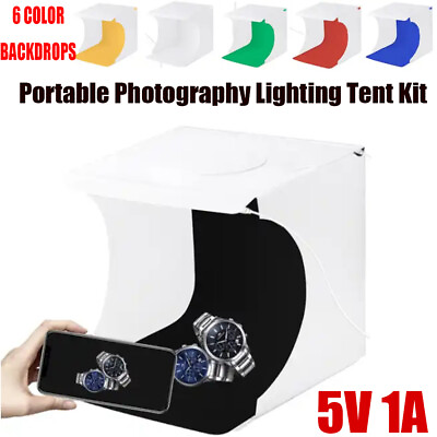 #ad 9quot; Photo Studio Photography Table Top Photo Box Light Folding Lighting Kit $23.99